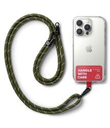 Ringke Holder Link Strap Designed for Camera Strap and Phone Strap, Adjustable Sturdy Universal QuikCatch Lanyard Compatible with Camera and Phone Case, Keys  Khaki/White (Tarpaulin Red)